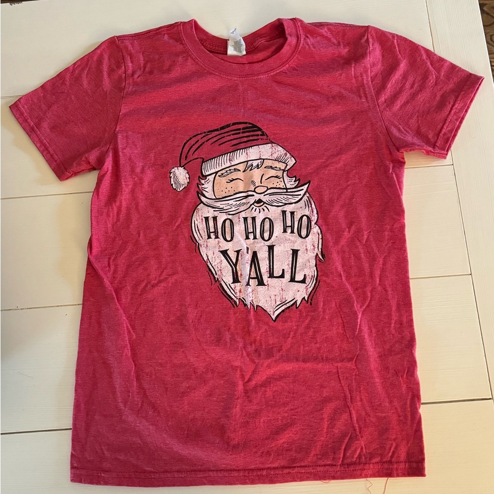 Christmas Shirt Santa Ho Ho Ho Yall Southern Fried Design Small S tshirt